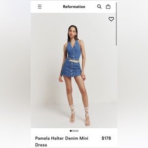 Reformation Pamela Halter Mini Dress